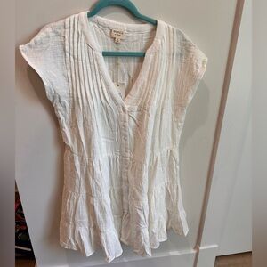 Marea By Liz Joy Mackenzie Guaze Ivory Coverup